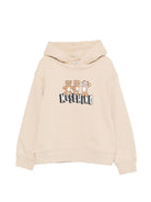 Felpa per bambini Moschino Kids beige con stampa tre Teddy Bear HQF07KLCA89 20829 MOSCHINO KIDS 