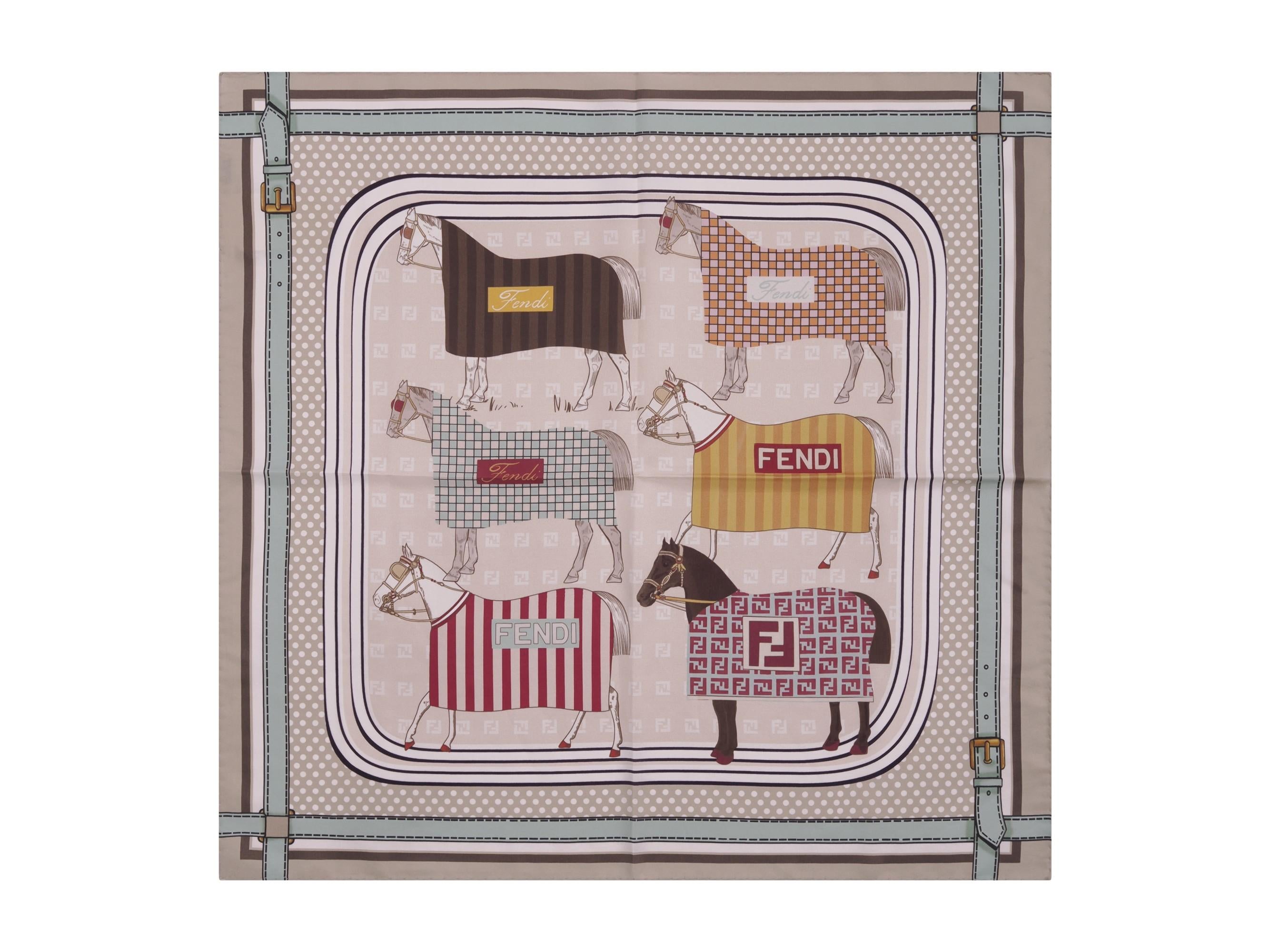 Foulard per bambina Fendi Kids multicolor con stampa Cavalli JFQ044 AWF8 F1VHJ FENDI KIDS 