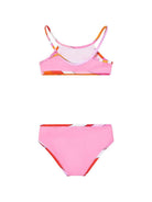 Costume per bambina Emilio Pucci Junior rosa con logo sul davanti PYCA39 Z0559 515 EMILIO PUCCI KIDS 