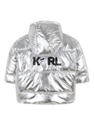 Piumino per neonati Karl Lagerfeld Kids argento metallizzato Z30654 016 KARL LAGERFELD KIDS 