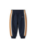 Pantaloni sportivi per neonato Versace Kids blu in jersey di cotone con logo 10251691A18120 6UG70 VERSACE KIDS 
