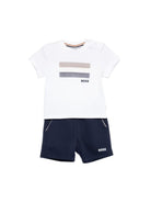 Completo per neonato Boss Kids bianco con stampa grafica J52847 849 BOSS KIDS 