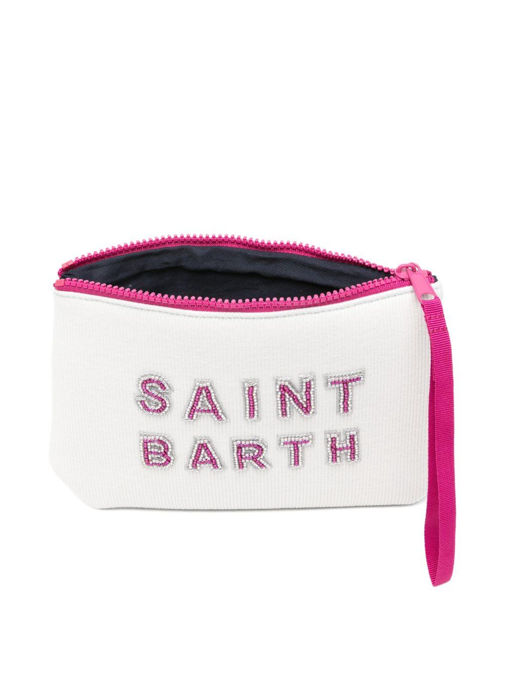 Pochette Aline MC2 Saint Barth bianca con applicazioni strass ALI0055 08543L MC2 ST. BARTH KIDS 