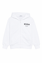 Felpa per bambini MSGM Kids bianca con logo sul davanti S6MSJUZH065 001 MSGM KIDS 