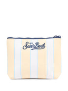 Pochette Aline MC2 Saint Barth gialla con design a righe ALIN001 03279L MC2 ST. BARTH KIDS 