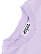 T-shirt da bambina Moschino Kids viola con stampa orsacchiotto HGM06KLAA02 51683 MOSCHINO KIDS 