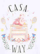T-shirt per bambini Casablanca Kids bianca con stampa grafica KPF26JTS03805 CASAWAY CASABLANCA KIDS 