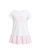 Abito Abbey da bambina MC2 Saint Barth Kids bianco con volant in pizzo sangallo ABY0002 03585L MC2 ST. BARTH KIDS 