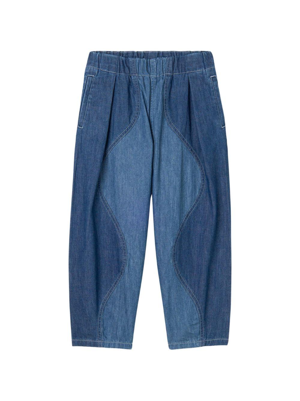 Jeans per bambina Stella McCartney Kids in denim con design ad inserti TY6B80 Z0522 999 STELLA McCARTNEY KIDS 