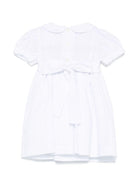 Abito per neonata Mariella Ferrari bianco con inserto con punto smock ATC3 043 MARIELLA FERRARI 