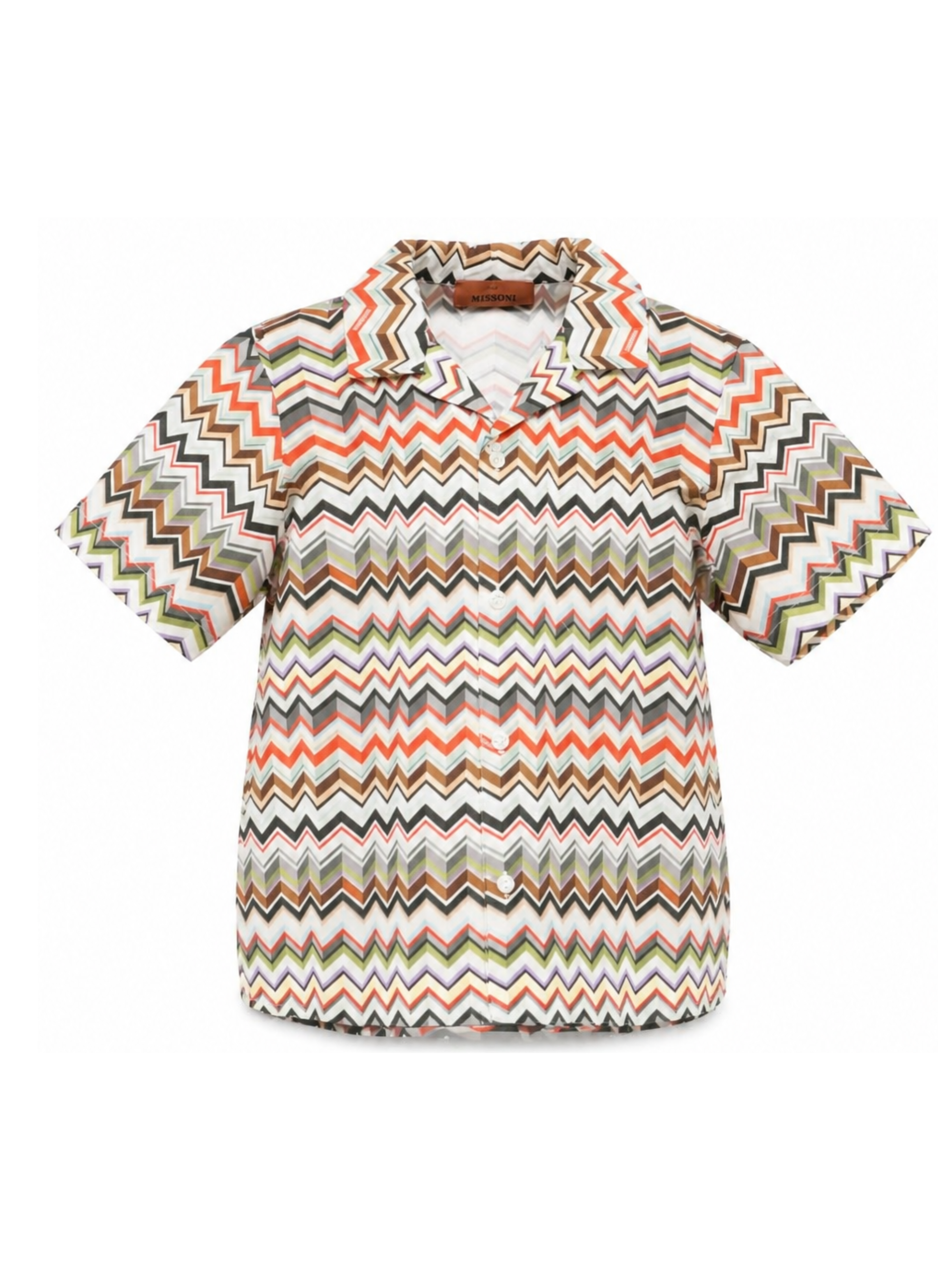 Camicia per bambino Missoni Kids beige chiaro con colletto stile campeggio MY5P31 P0606 997 MISSONI KIDS 