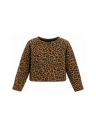 Maglia per bambina Monnalisa Kids marrone con stampa animalier 41H608 8624 0080 MONNALISA KIDS 