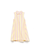 Abito per bambina Fendi Kids giallo e rosa a righe verticali con design svasato JFB747 AS67 F1R0X FENDI KIDS 