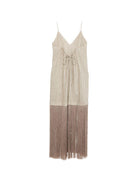 Abito per donna Alysi beige con dettaglio frange 116354 P6220 CM ALYSI 
