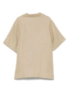 Camicia per bambino Fendi Kids beige con ricamo JMC190 ATRX F019Z FENDI KIDS 