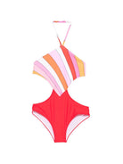 Costume da bagno per bambina Emilio Pucci Junior multicolore a righe PYCA89 Z3748 50EAR EMILIO PUCCI KIDS 