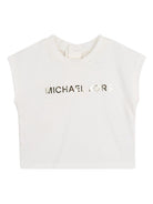 Tuta sportiva per neonata Michael Kors Kids bianco con stampa logo all-over R30548 190 MICHAEL KORS KIDS 