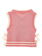 Gilet per bambina Philosophy di Lorenzo Serafini Kids rosa con maglia intrecciata I9G306 7034 0093 PHILOSOPHY KIDS 