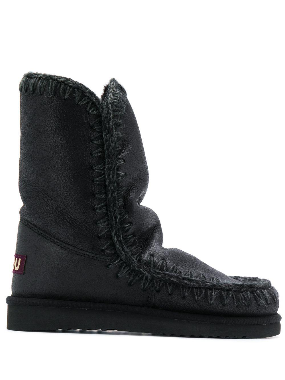 Stivali Eskimo per bambina Mou Kids neri con logo sul tallone FW101000B CBKG MOU KIDS 