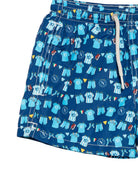 Costume Jean Lighting per bambino MC2 Saint Barth Kids blu con stampa magliette del Napoli all-over JEA0004 07453L MC2 ST. BARTH KIDS 