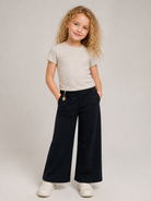 Pantaloni per bambina Chloè Kids blu navy con dettaglio lucchetto C21264 859 CHLOE' KIDS 