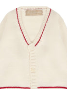 Cardigan per neonato La Stupenderia bianco con scollo a V 1WCCR61 826 LA STUPENDERIA 