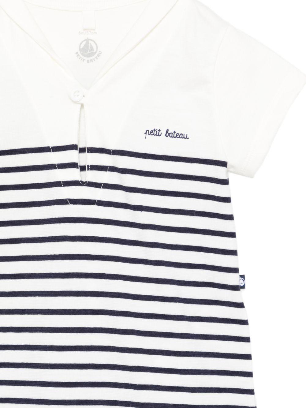 Tutina per neonato Petit Bateau multicolor con design a righe A0FI9 01 PETIT BATEAU KIDS 