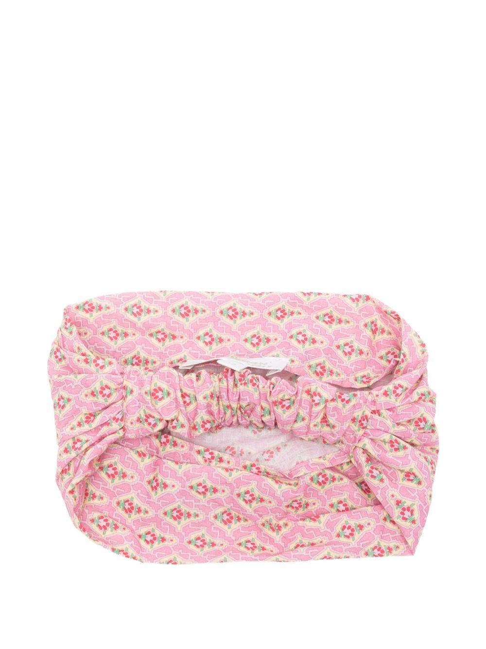 Fascia per capelli per neonata Mariella Ferrari rosa con stampa floreale CB1 037 MARIELLA FERRARI 