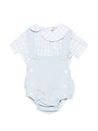 Set body e shorts per neonato La Stupenderia azzurro con motivo a quadretti 2TBCT53 M59Y51 LA STUPENDERIA KIDS 