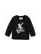 T-shirt per neonati Moschino Kids nera con motivo Teddy Bear MOO014LAA20 60100 MOSCHINO KIDS 