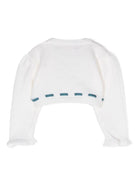 Cardigan crop per neonata La Stupenderia bianco con fiocco WCSP64 AZZ LA STUPENDERIA 