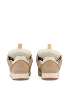 Sneakers per bambino Lanvin Enfant beige con lacci con stampa a zigzag N30458 P51 LANVIN KIDS 