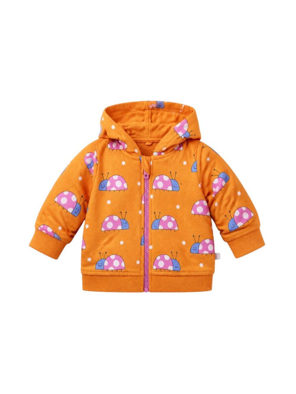 Felpa per neonata Stella McCartney Kids arancione con stampa coccinelle all-over TY4030 Z3579 465MC STELLA McCARTNEY KIDS 