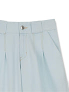 Pantaloni per bambina Lanvin Enfant azzurri con dettaglio logo N30340 Z27 LANVIN KIDS 