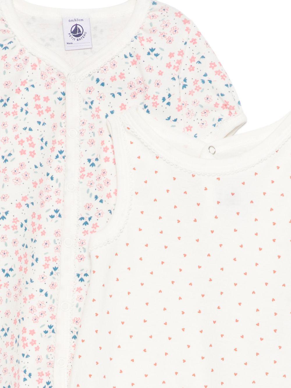 Tutina per neonata Petit Bateau bianca con stampa floreale A0FEQ 00 PETIT BATEAU 