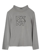 Maglione per bambina DKNY Kids grigio con collo a lupetto D62420 016 DKNY 