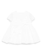 Set abito per neonata Elisabetta Franchi La Mia Bambina bianco in cotone con fiocco ENAB0550TV033 0000 ElISABETTA FRANCHI 