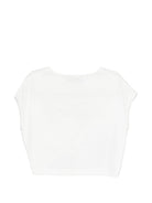 T-shirt per bambina Roberto Cavalli Kids bianca con logo sul davanti CGP26081TS WHITE ROBERTO CAVALLI KIDS 
