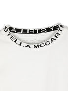 T-shirt per bambina Stella McCartney Kids bianca con logo sul davanti TV8P71 Z0434 101 STELLA McCARTNEY KIDS 