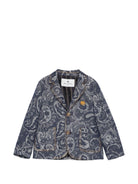Blazer per bambino Etro Kids blu con stampa Paisley GY2P04 I0308 620 ETRO KIDS 
