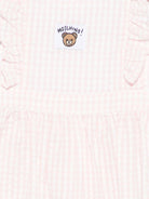 Abito per neonata Moschino Kids rosa con motivo a quadri MDV0DCLZE10 82543 MOSCHINO KIDS 