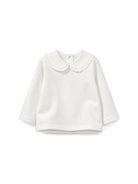 T-shirt per neonata Douuod Kids bianca con colletto alla Peter Pan DZ8010 Z3708 101 DOUUOD KIDS 