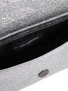 Borsa per bambina Karl Lagerfeld Kids argento con applicazioni glitterate Z31218 016 KARL LAGERFELD KIDS 