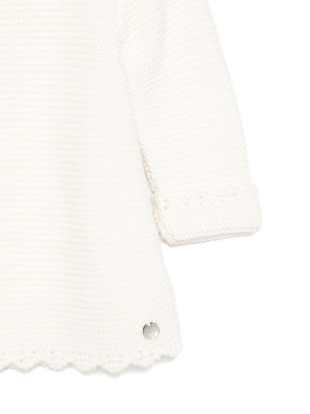 Cardigan per neonata Paz Rodríguez beige con orlo smerlato 009-123100 60 H94 PaZ RODRIGUEZ 