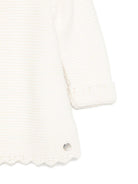 Cardigan per neonata Paz Rodríguez beige con orlo smerlato 009-123100 60 H94 PaZ RODRIGUEZ 
