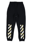 Pantaloni sportivi per bambino Off-White Kids con stampa effetto vernice spray OBCH001F25FLE002 1018 OFF WHITE KIDS 