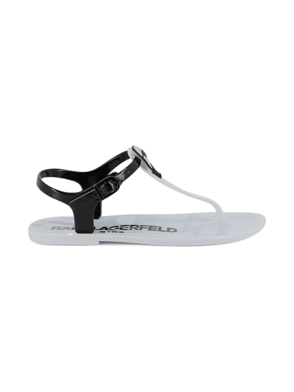 Sandali per bambina Karl Lagerfeld Kids neri con cinturino a T Z31173 N50 KARL LAGERFELD KIDS 