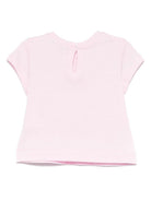 T-shirt per neonata Monnalisa rosa in jersey con stampa bouquet 39E612 5002 0090 MONNALISA 