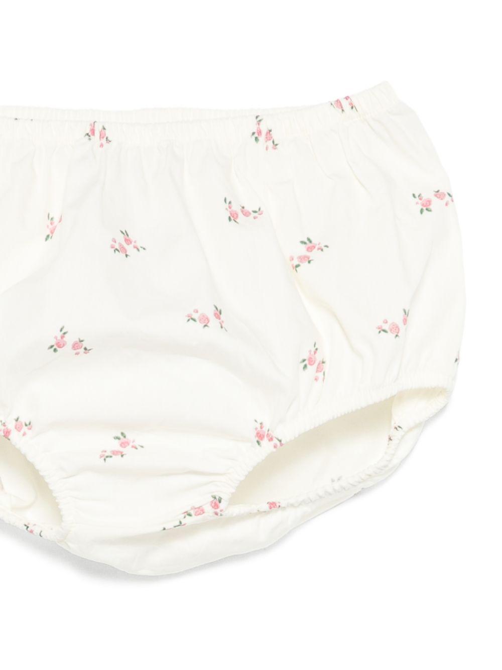 Abito per neonata Petit Bateau bianco con stampa a fiori A0F3R 01 PETIT BATEAU KIDS 