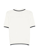 T-shirt per donna MC2 Saint Barth bianca con bordi a contrasto AYS0001 00100L MC2 ST. BARTH 
